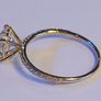 14k Gold ring with 2.22 ct Lab-Grown Diamond, 2.02ct main lab-diamond cerified by IGI and Laser inscripted Image 4