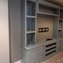 Large custom-built fitted media wall / TV unit in very good used condition. Image 2