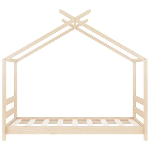 Kids Bed Frame Solid Pine Wood 70x140 cm