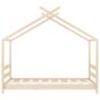 Kids Bed Frame Solid Pine Wood 70x140 cm Image 4