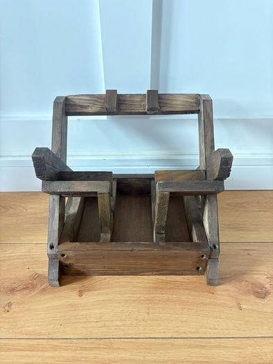 Handcrafted Rustic Wooden Wine Holder