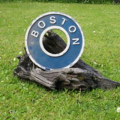 Vintage Nautical BOSTON Sign Ring