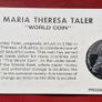 1780 Maria Theresa Taler Proof Restrike Silver Coin In Card Image 3
