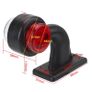 x2pcs 12/24V Flexible LED White/Red Side Marker Lamp Trailer Indicator Brake Tail Light Taillights For Vehicles Heavy Duty Lorry Autotruck Image 4