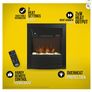 Zanussi 2KW Black Electric Inset Fire Stove with 2 Heat Settings, Timer and Remote Control Image 4