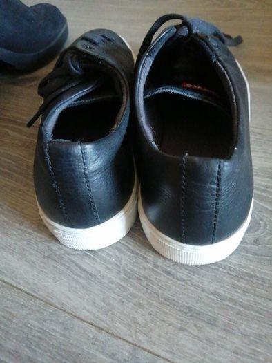 LEVIS Black leather trainers
