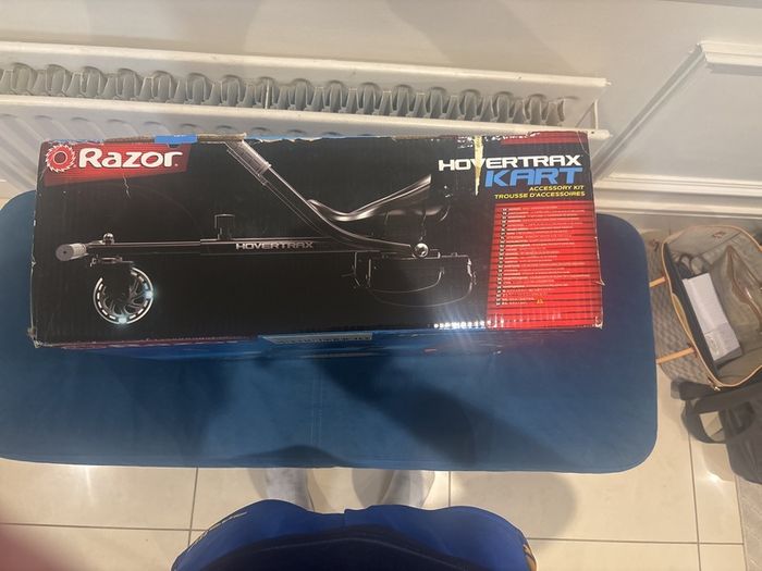 hoverboard seat from razor hovertrax kart accessory kit never taken out of the box brand new never touched great price fits every hoverboard really easy to use.