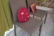 Two Leather Chairs Grey Leather