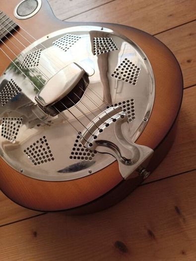 Busker Square Neck Resonator Parlour Guitar