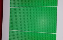 3 Lego Base Plates Green 16 by 32