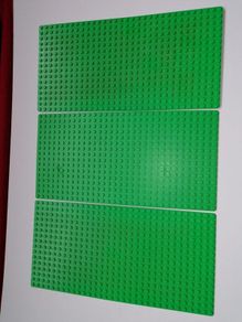 3 Lego Base Plates Green 16 by 32