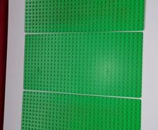 3 Lego Base Plates Green 16 by 32