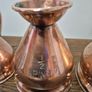Stunning Set of 5 Vintage/Antique Copper Haystack Measuring Jugs Full Graduated Set Image 6