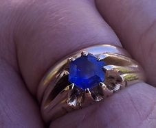 Antique Gold Sapphire Ring