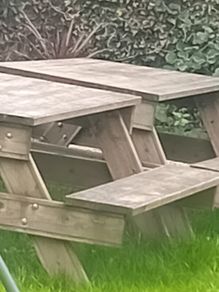 handmade wooden bench