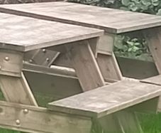 handmade wooden bench
