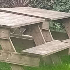handmade wooden bench