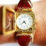 Vintage womens amber cocktail watch. Russian Watch Ladies CHAIKA Image 7