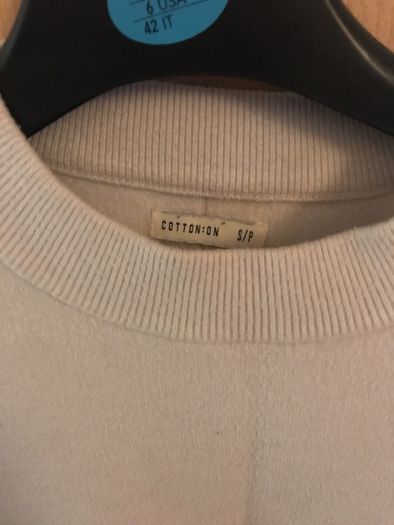 Cream Crop Jumper Size 10