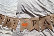 Happy Fall Pumpkin Burlap Banner