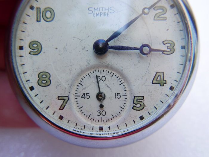 Vintage White Smiths Empire CASED CYLINDER POCKET WATCH (in working order)