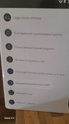 Brand New 8Ltr Air Fryer....ln Box...