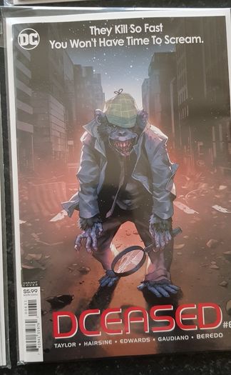 Dceased horror homage cover variant 1-6 nm comic