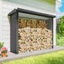 Shelter Firewood Rack with Elevated Floor and Sloping Roof Image 4