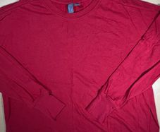 Sweaty Betty Sz UK 14 Red Sweatshirt Oversized Pullover - Side Vent -Thumb Holes