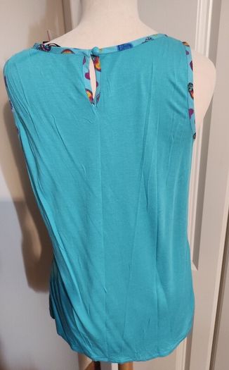 Aqua print woven vest. Brand new