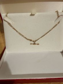 Vintage Italy 9ct Solid Gold Albert T Bar Chain