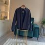 Mens navy smart-casual bomber jacket by Springfield Image 5