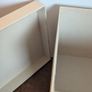 Cream leather box with suede interior. includes lid Image 5