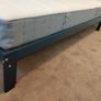 Single Ikea Neiden wooden bed, blue, with mattress Image 4