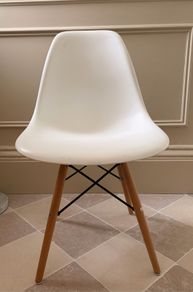 Eames style white dining chairs - 10 available