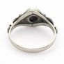 925 Vintage Sterling Silver Garnet Spiral Ring Image 3