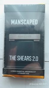 Manscaped Shears 2.0 Stainless Steel 4-Piece Nail Kit, Luxury Grooming Travel Set Case