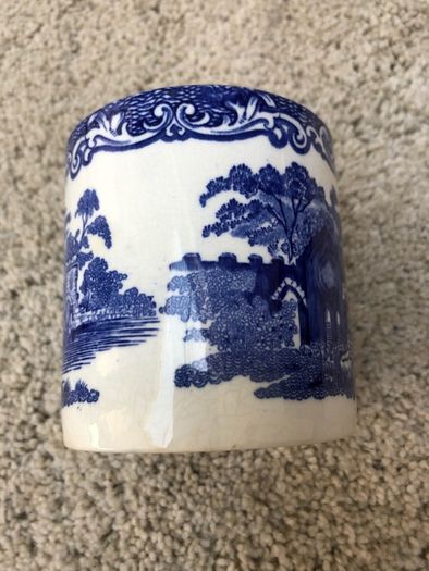 Antique George Jones The Abby Blue Jam Jar