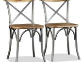Dining Chairs 2 pcs Solid Mango Wood