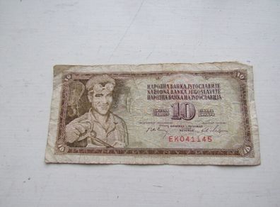 Yugoslavia 10 dinara note 1968