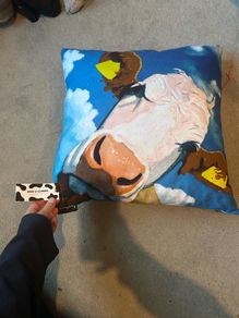 Eoin O Connor cow cushion