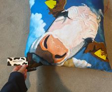 Eoin O Connor cow cushion