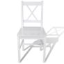 Dining Chairs 2 pcs White Pinewood Image 3