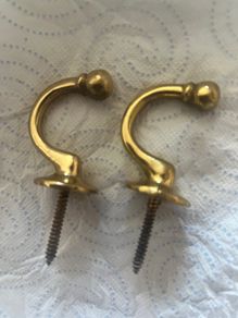 Set Brass Curtain Tie Back Holders