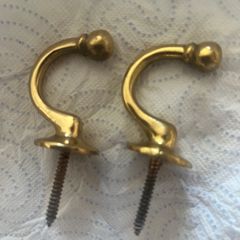 Set Brass Curtain Tie Back Holders