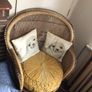 Vintage 1970s Peacock Throne Wicker well cared for chair in excellent condition Image 2