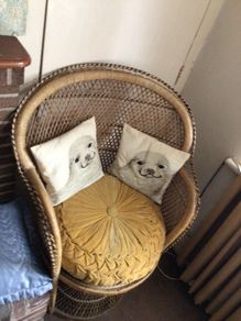 Vintage 1970s Peacock Throne Wicker chair