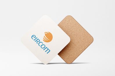 eircom Retro Coaster - Square - White