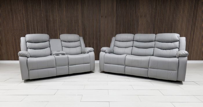 Roma Plus Light Grey Wireless Charging Recliner Sofa