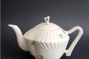 Irish Belleek Shamrock Teapot  Rare Collectable